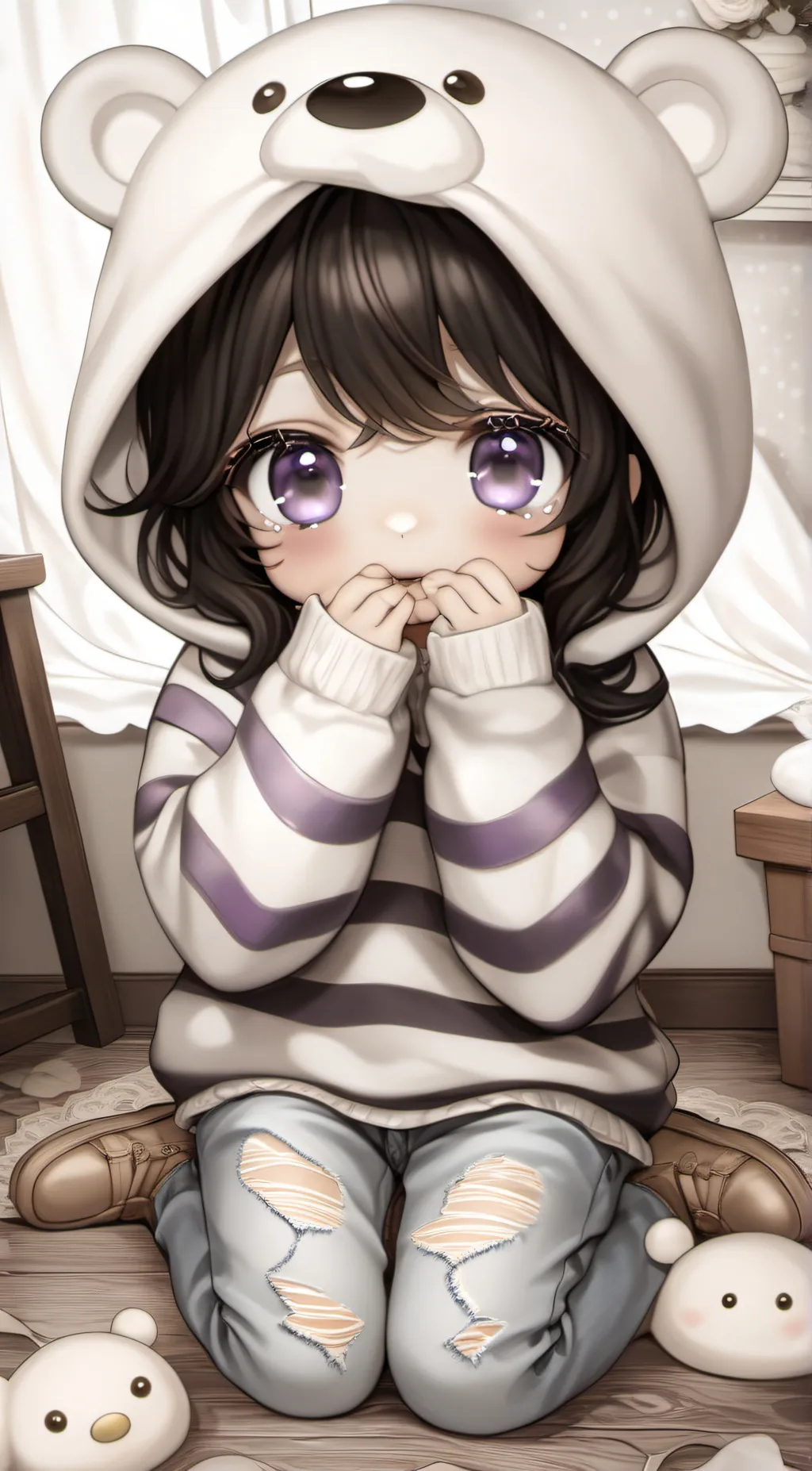 ai character: Violet (MHA6) background