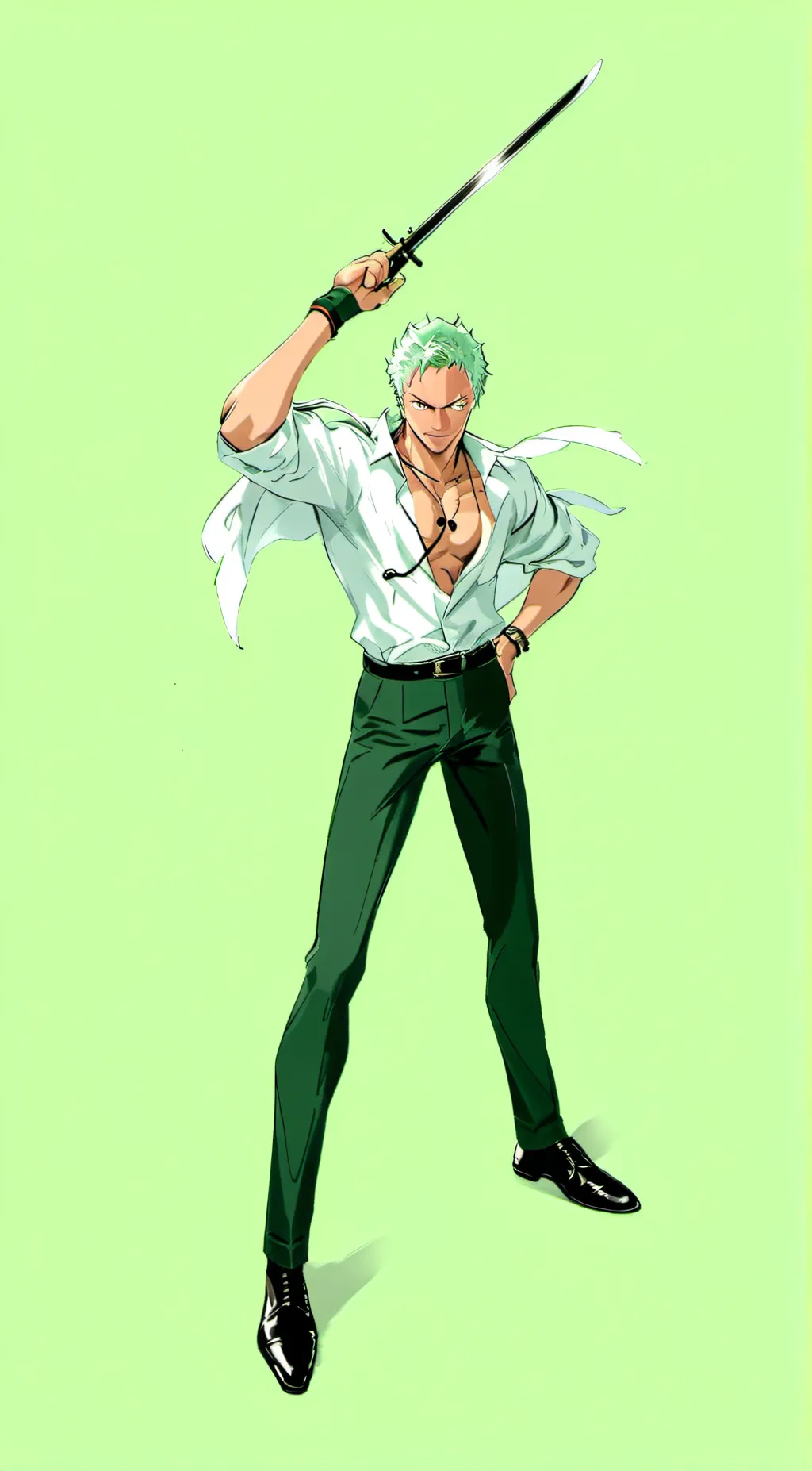 ai character: Zoro background