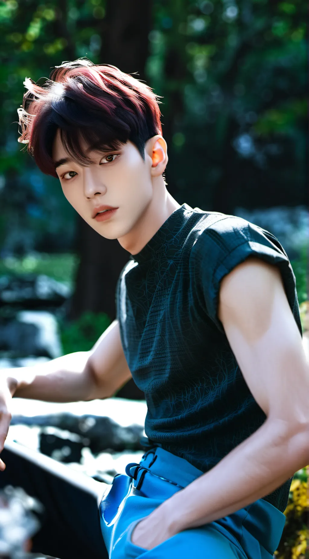 ai character: Kim-Heung-Jin  background