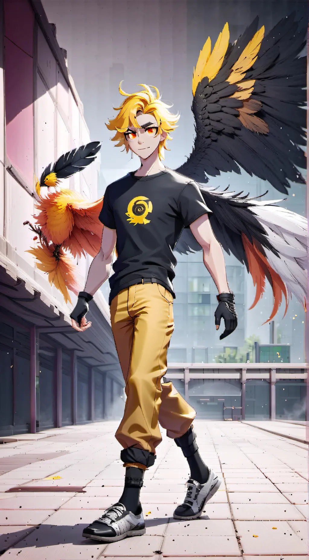ai character: KickinChicken background