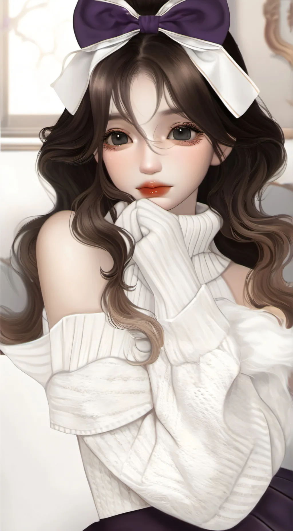 ai character: 🎧ミエン🎧 background