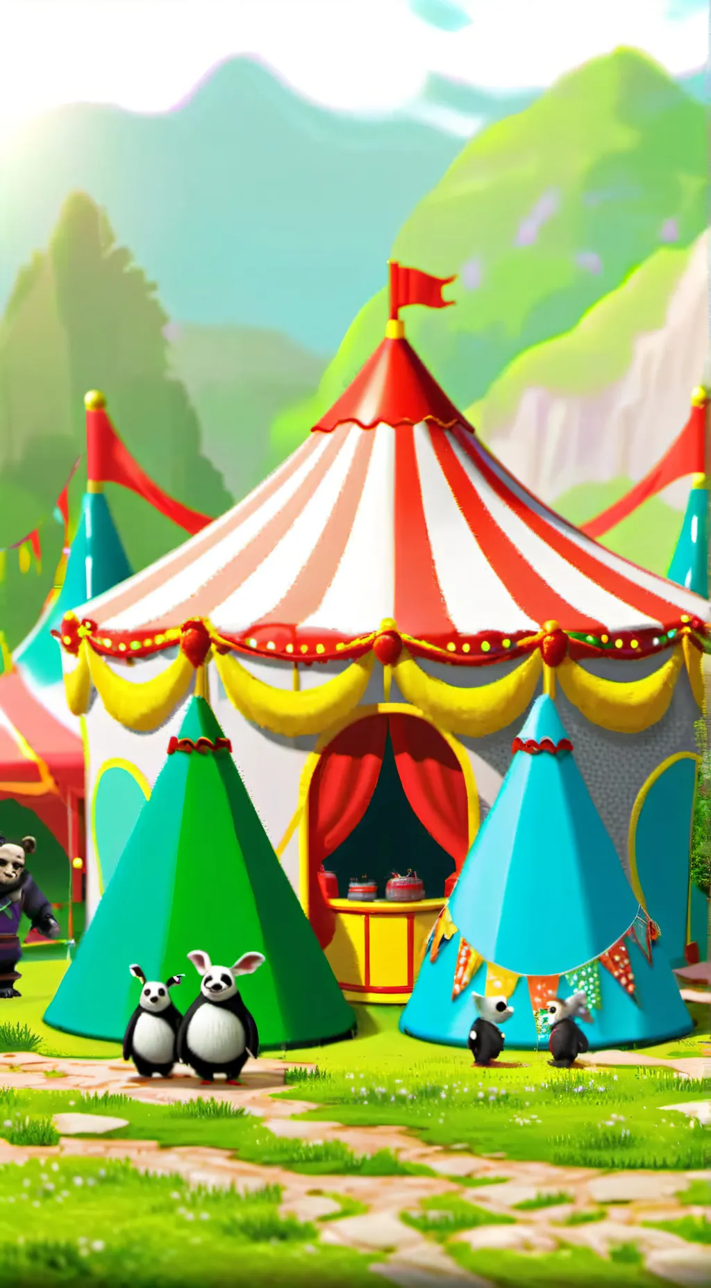 ai character: The digital circus background