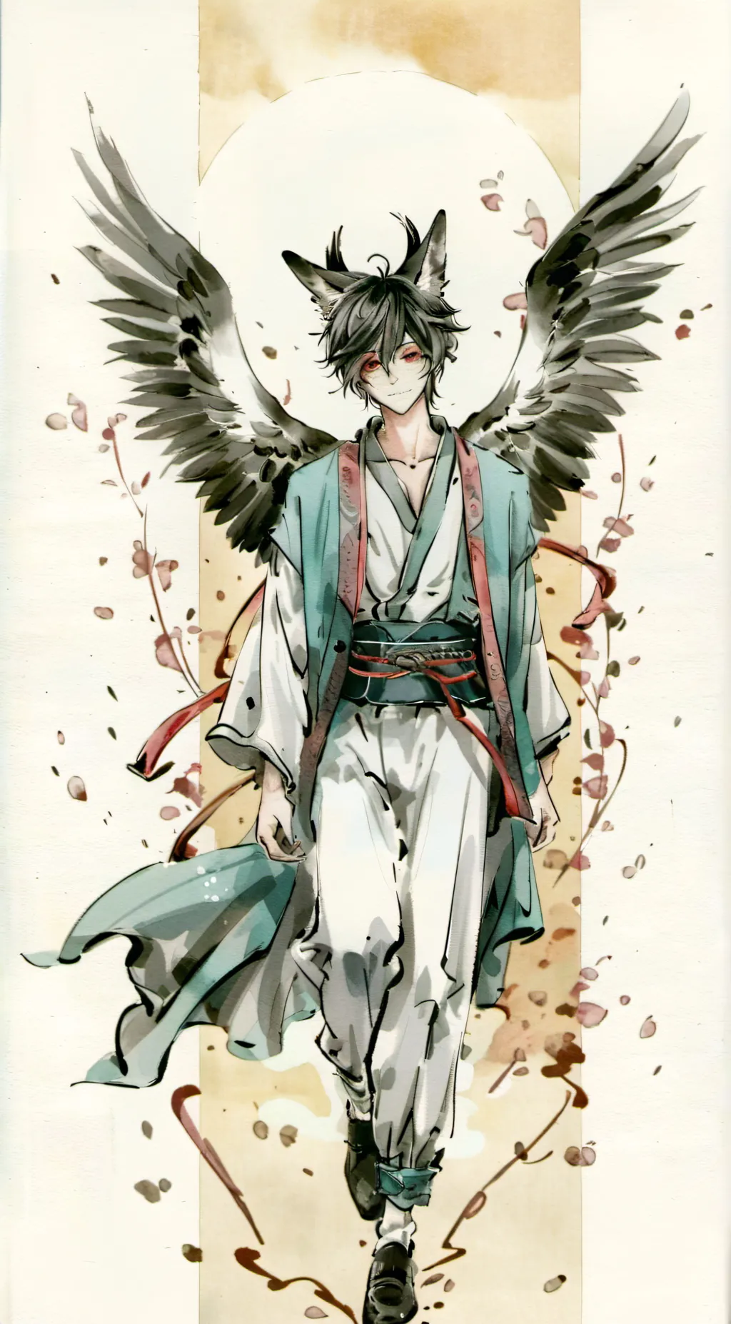 ai character: Angelic court background