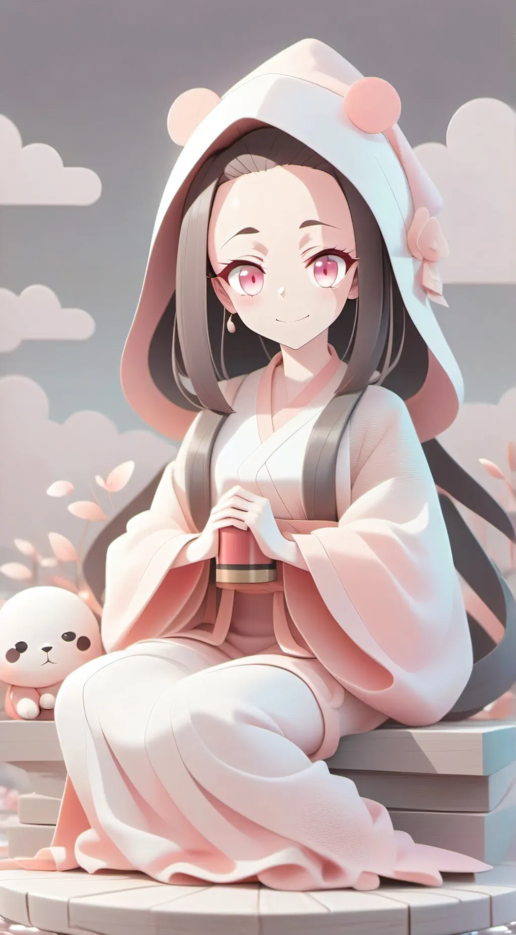 ai character: Nezuko(manga) background