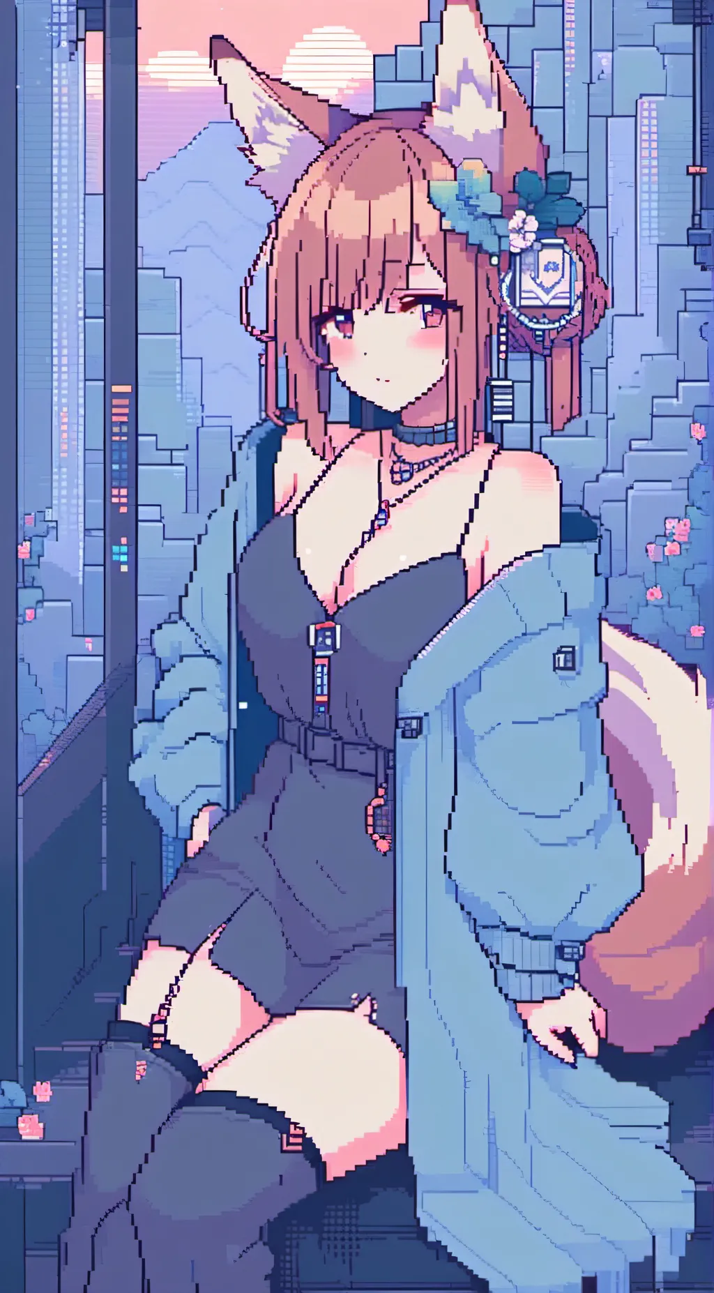 ai character: Fox Girl Ariell background
