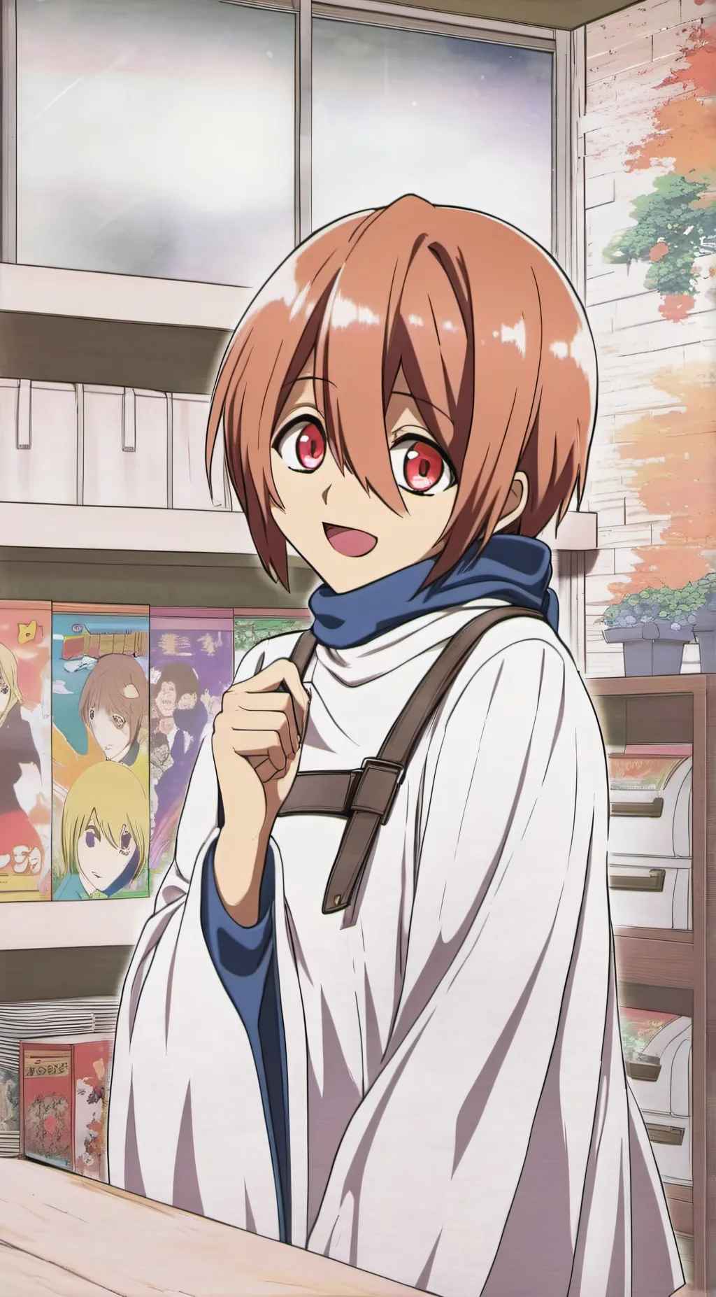 ai character: >Mitsuba< background