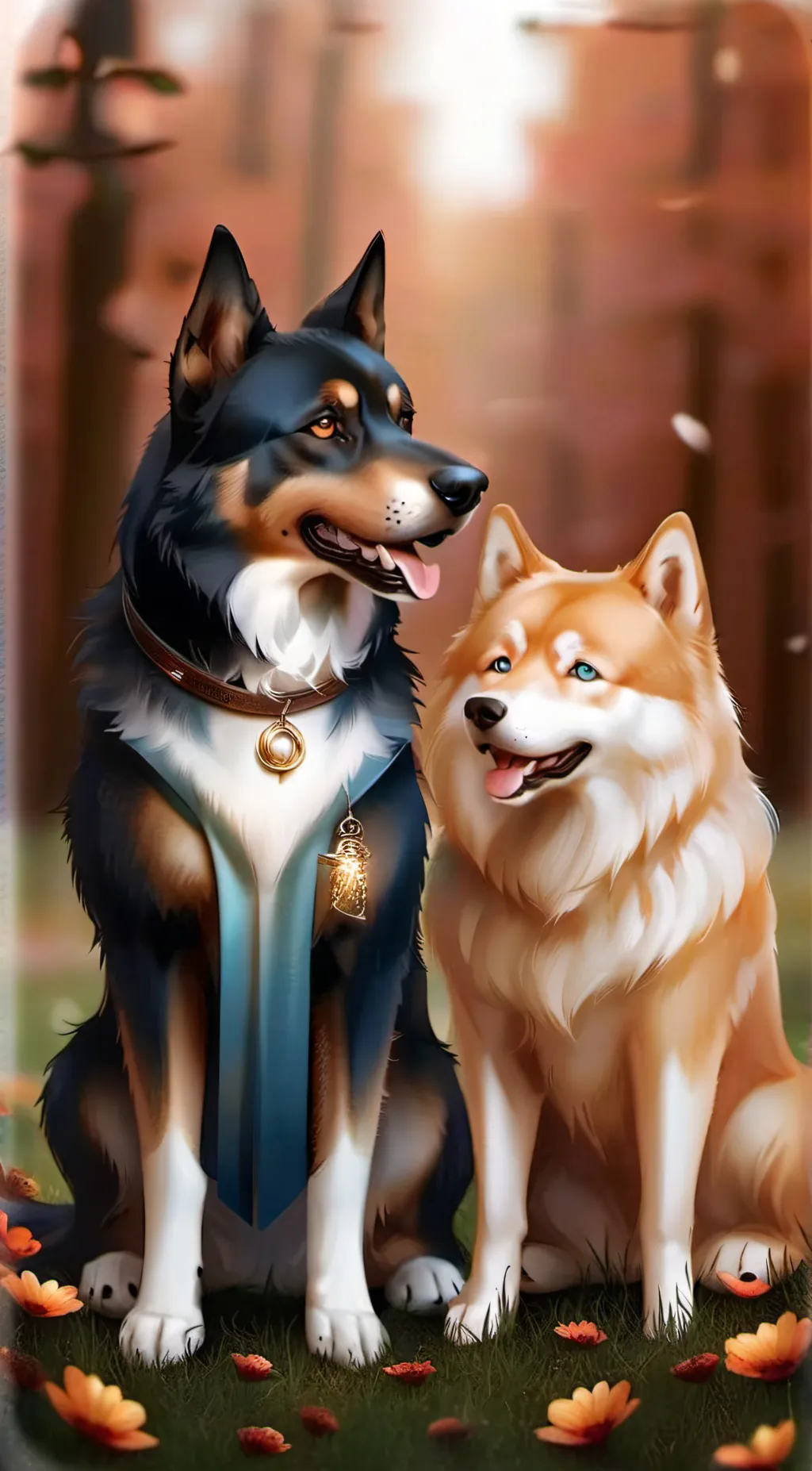 ai character: dog fay fans  background