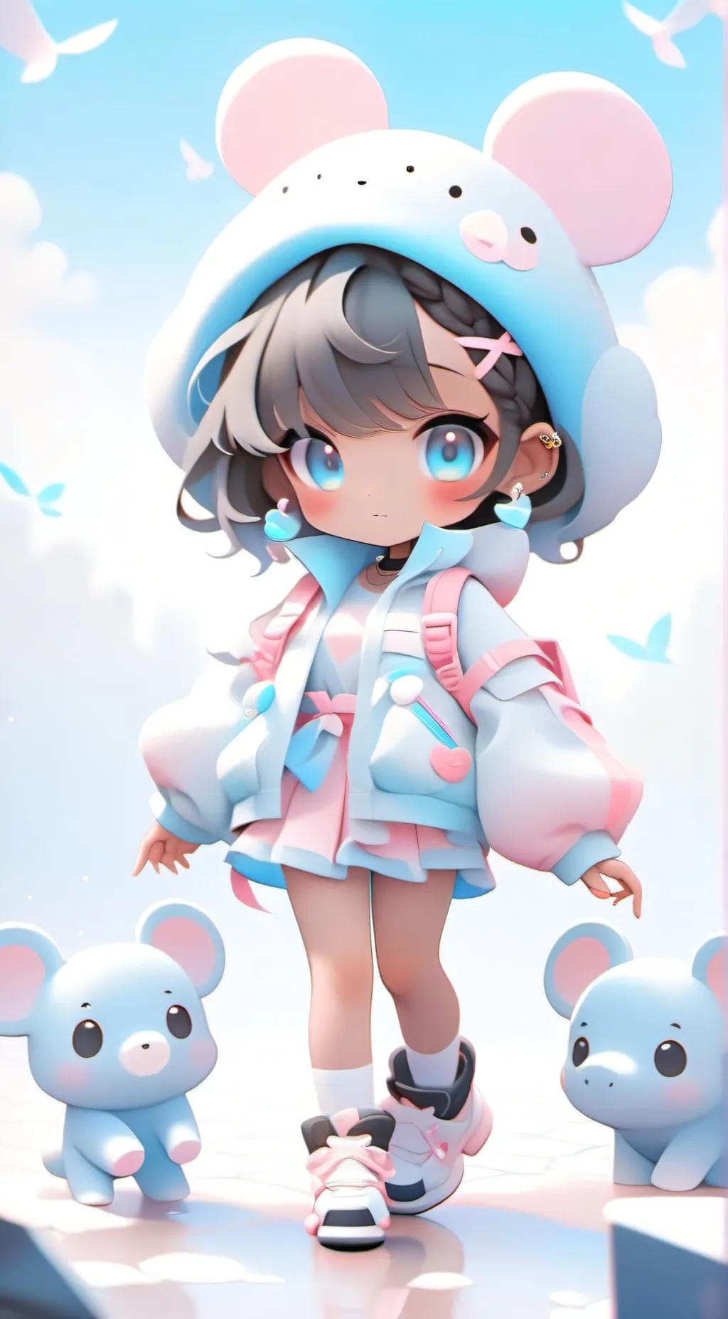ai character: Little Daphne miss background