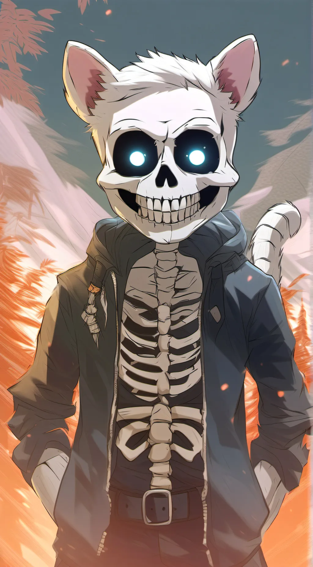 ai character: Drunk Xmas Sans background