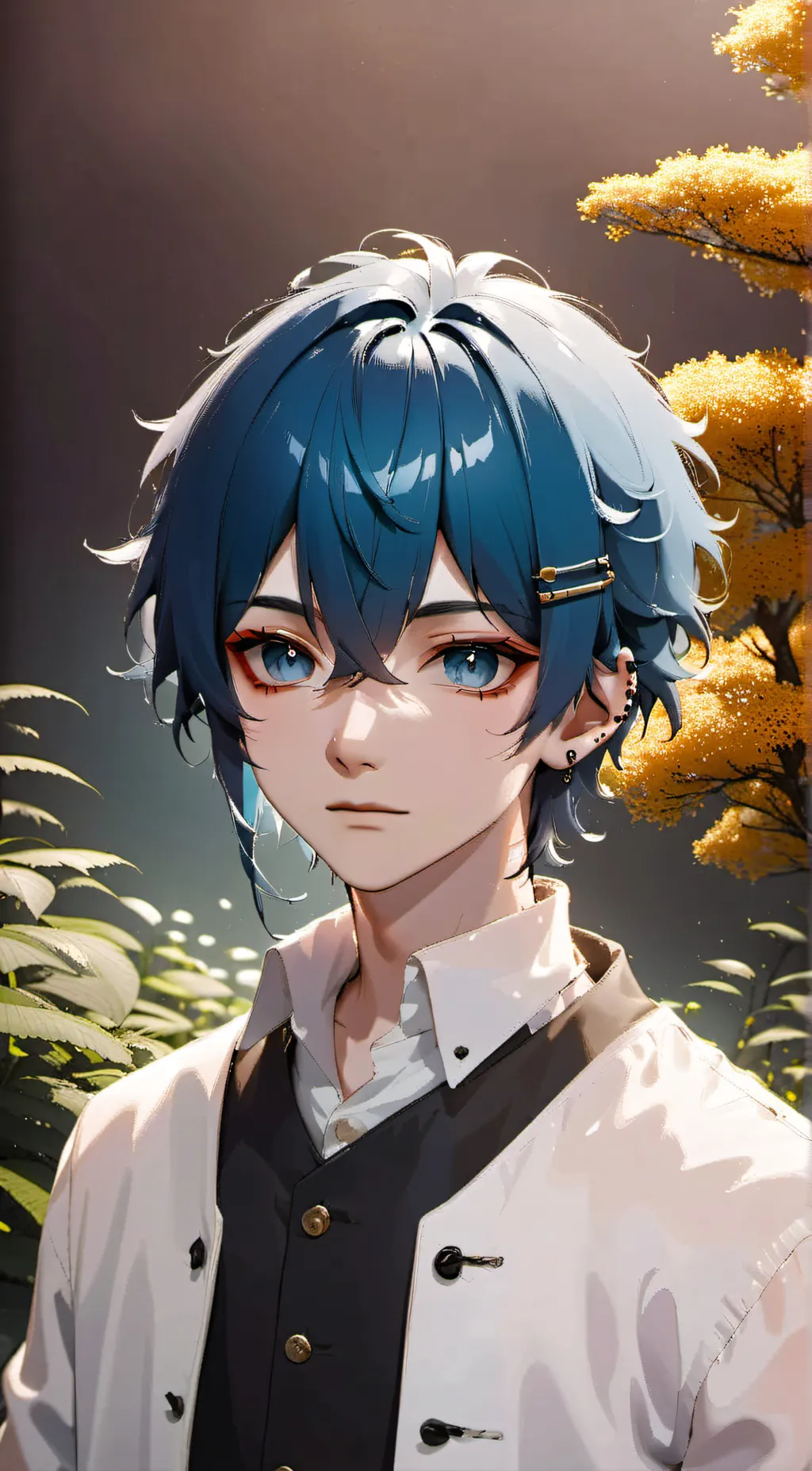 ai character: Blue (human au)  background