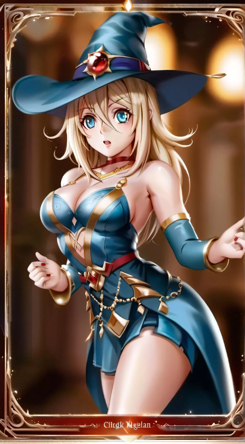 ai character: Dark magiciangirl background
