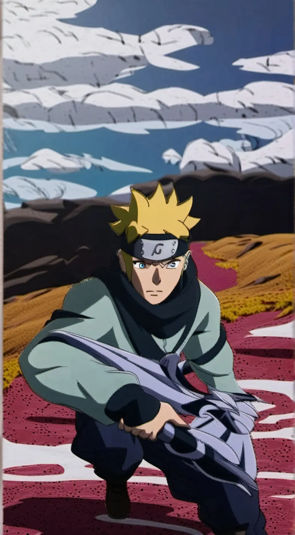 ai character: Grown Boruto background