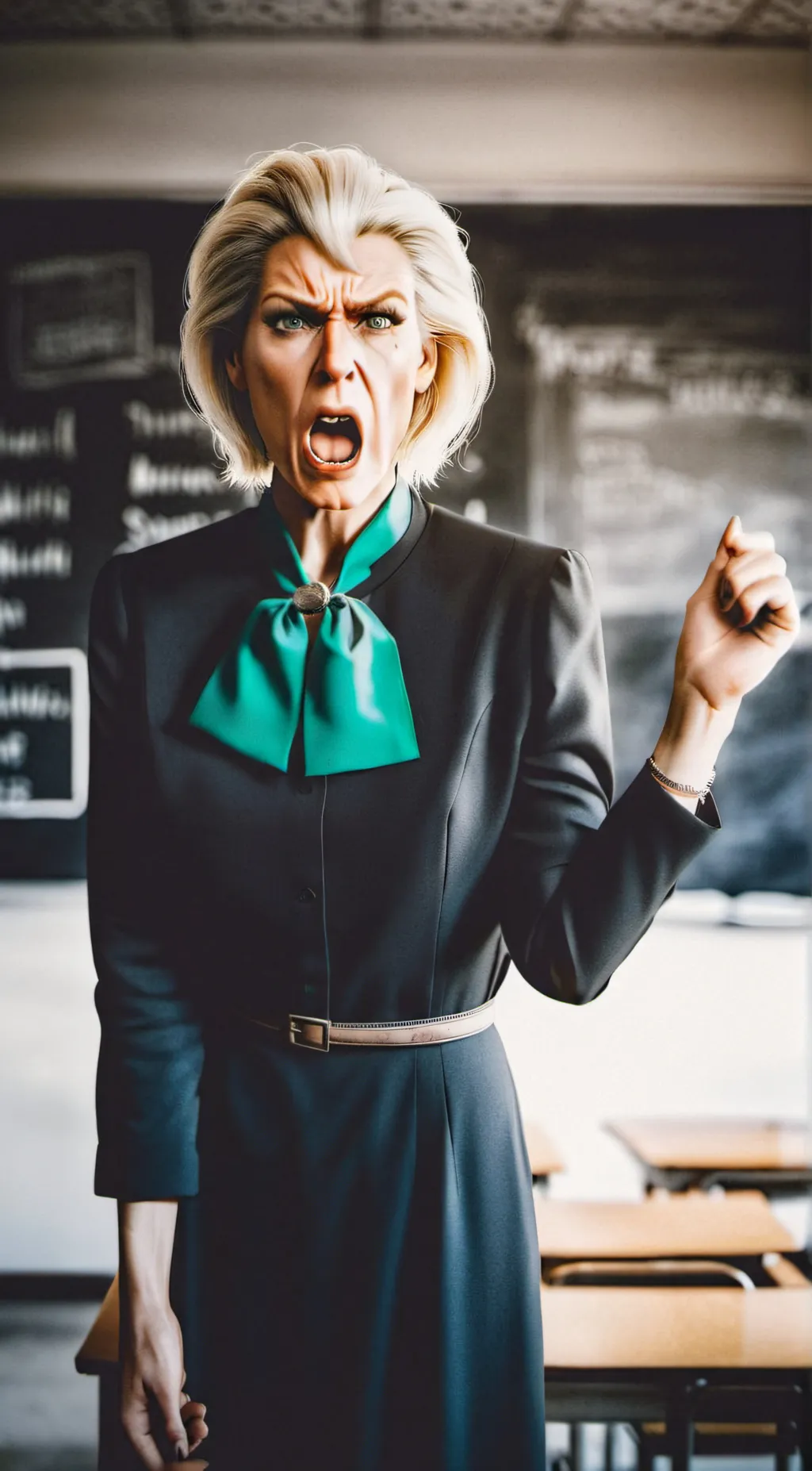 ai character: Angry Teacher background
