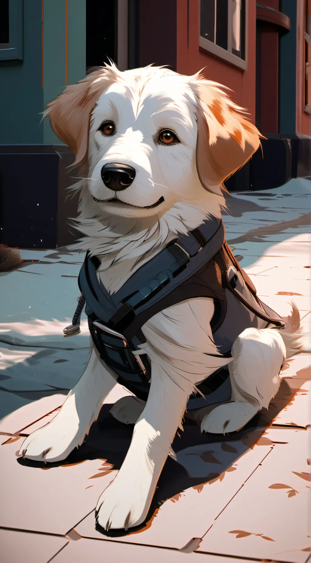 ai character: sad dog background