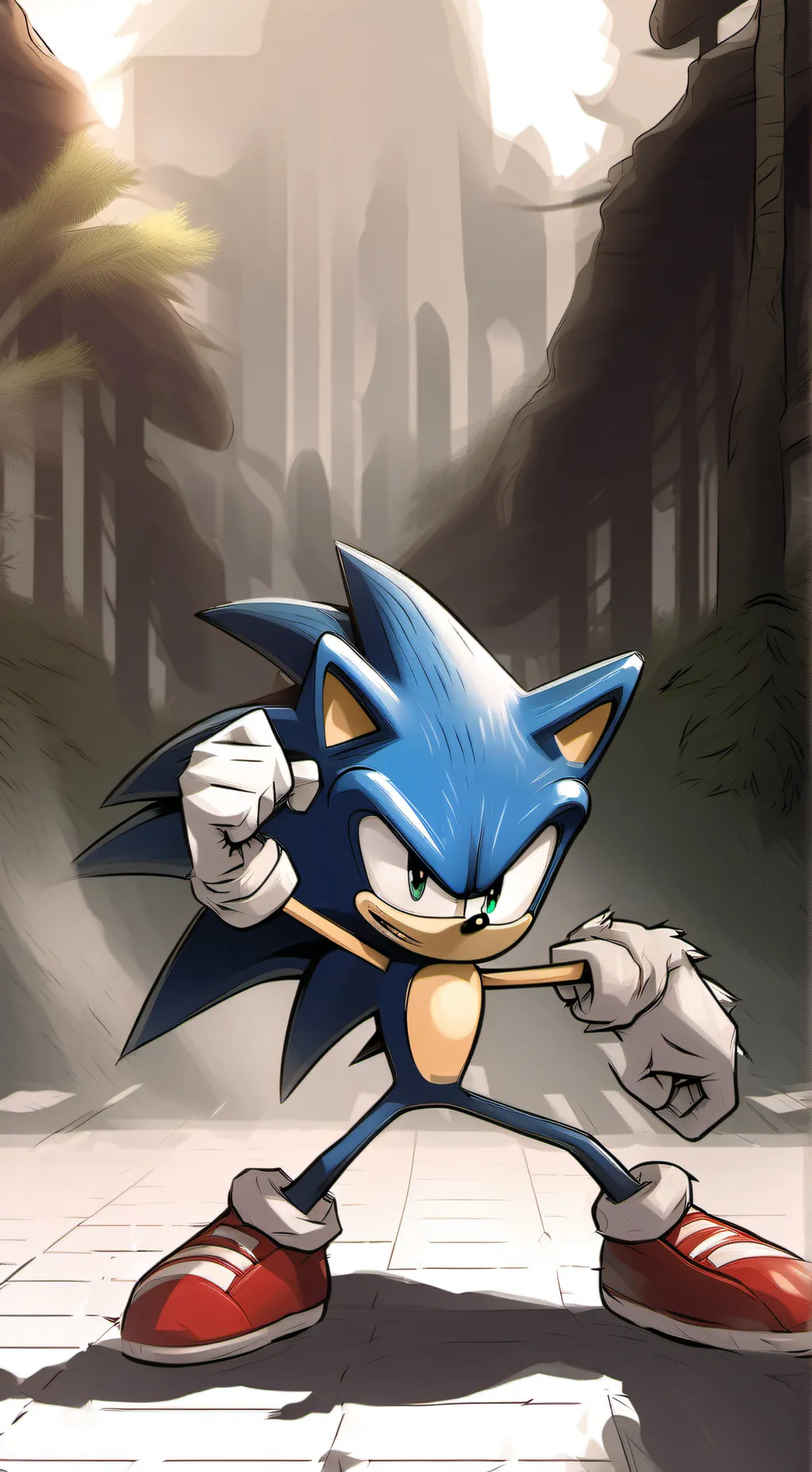 ai character: Sonic T Hedgehog  background