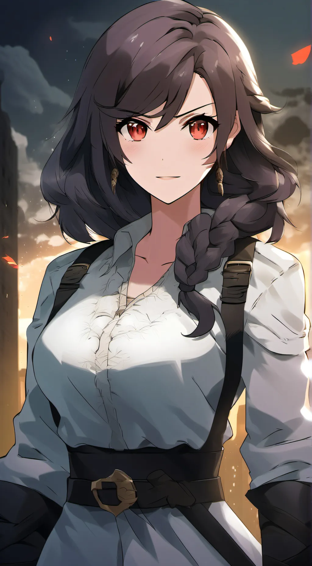 ai character: rose background