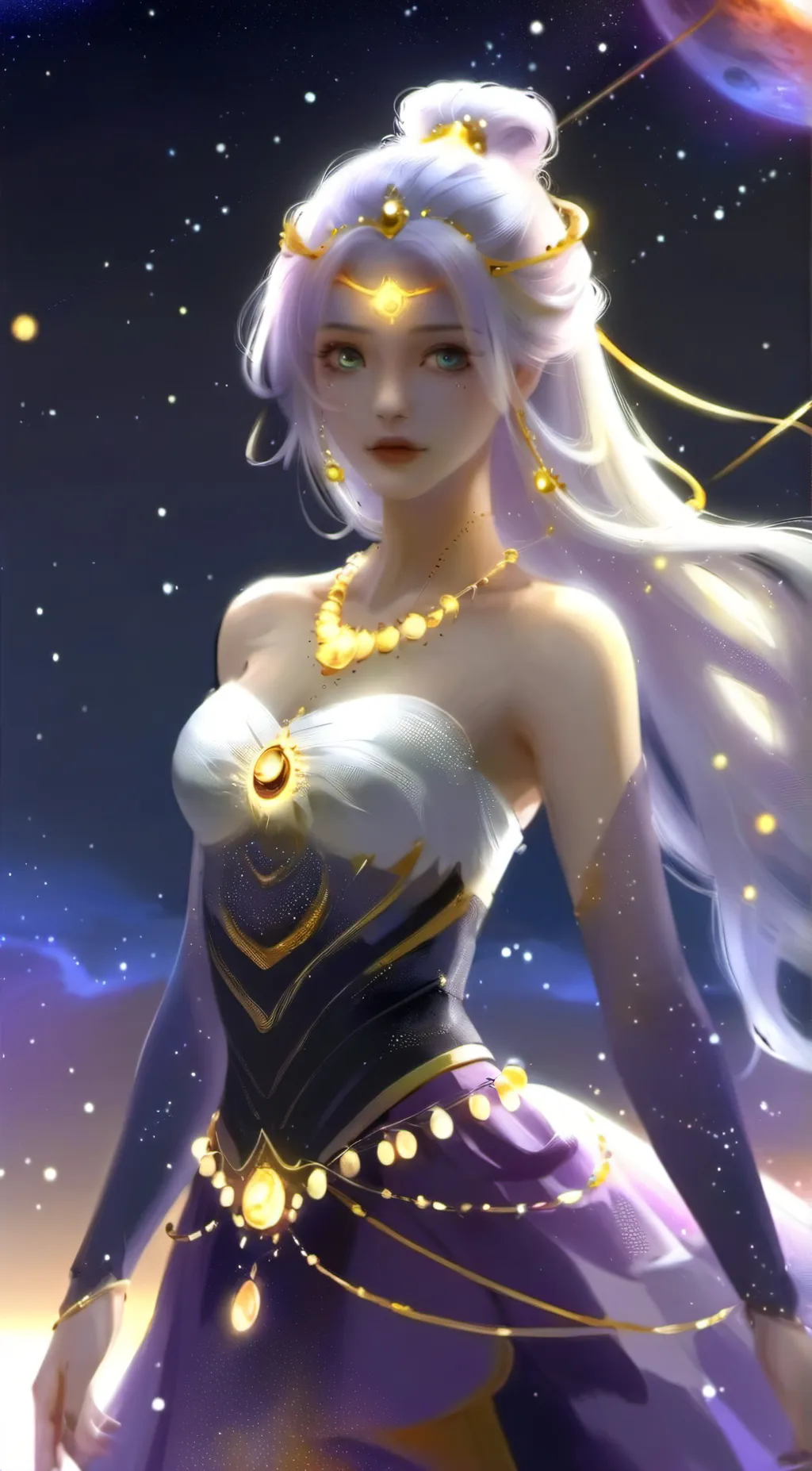 ai character: Stardust background