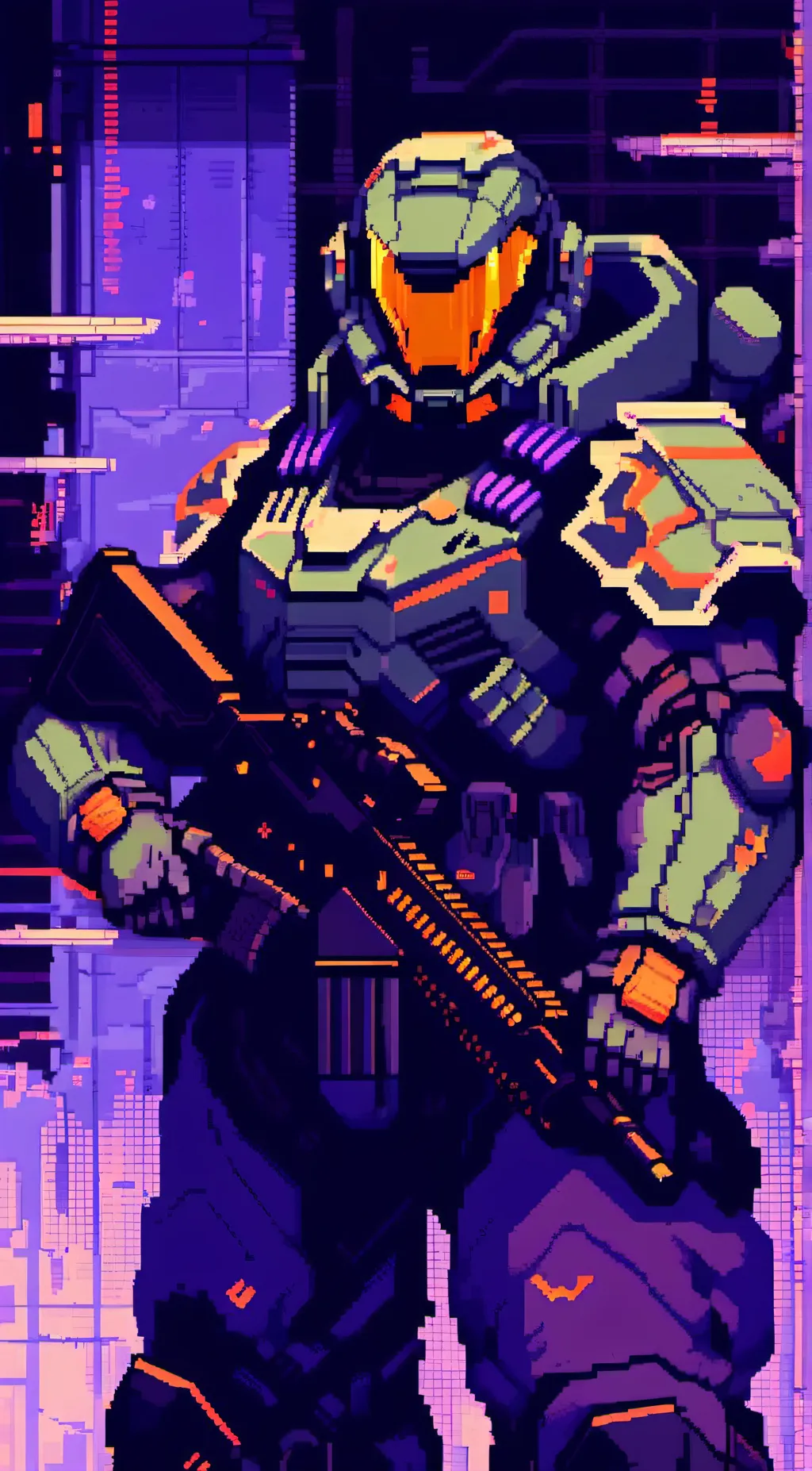 ai character: Doomguy background