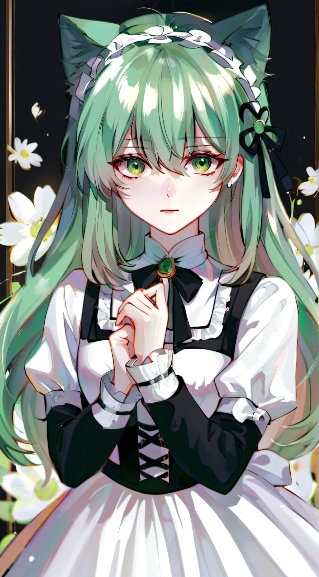 ai character: Cat girlfriend  background
