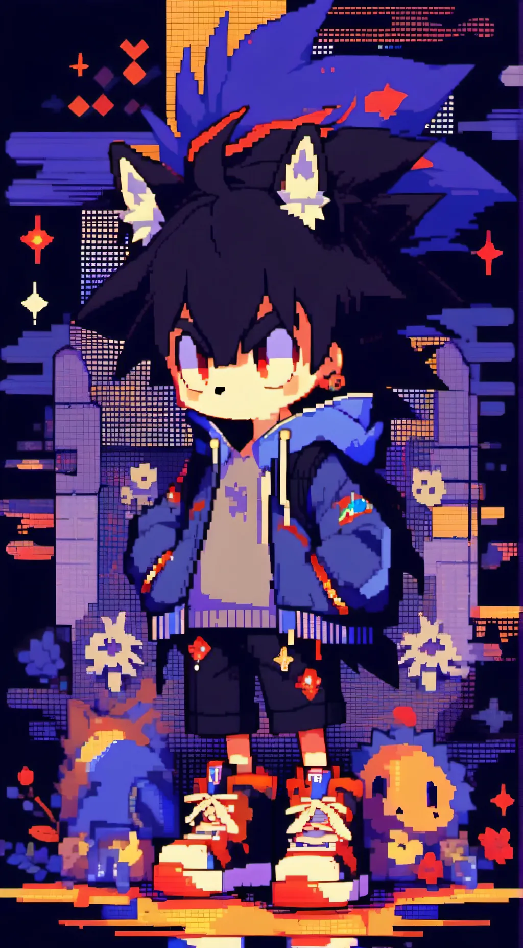 ai character: Miles  background