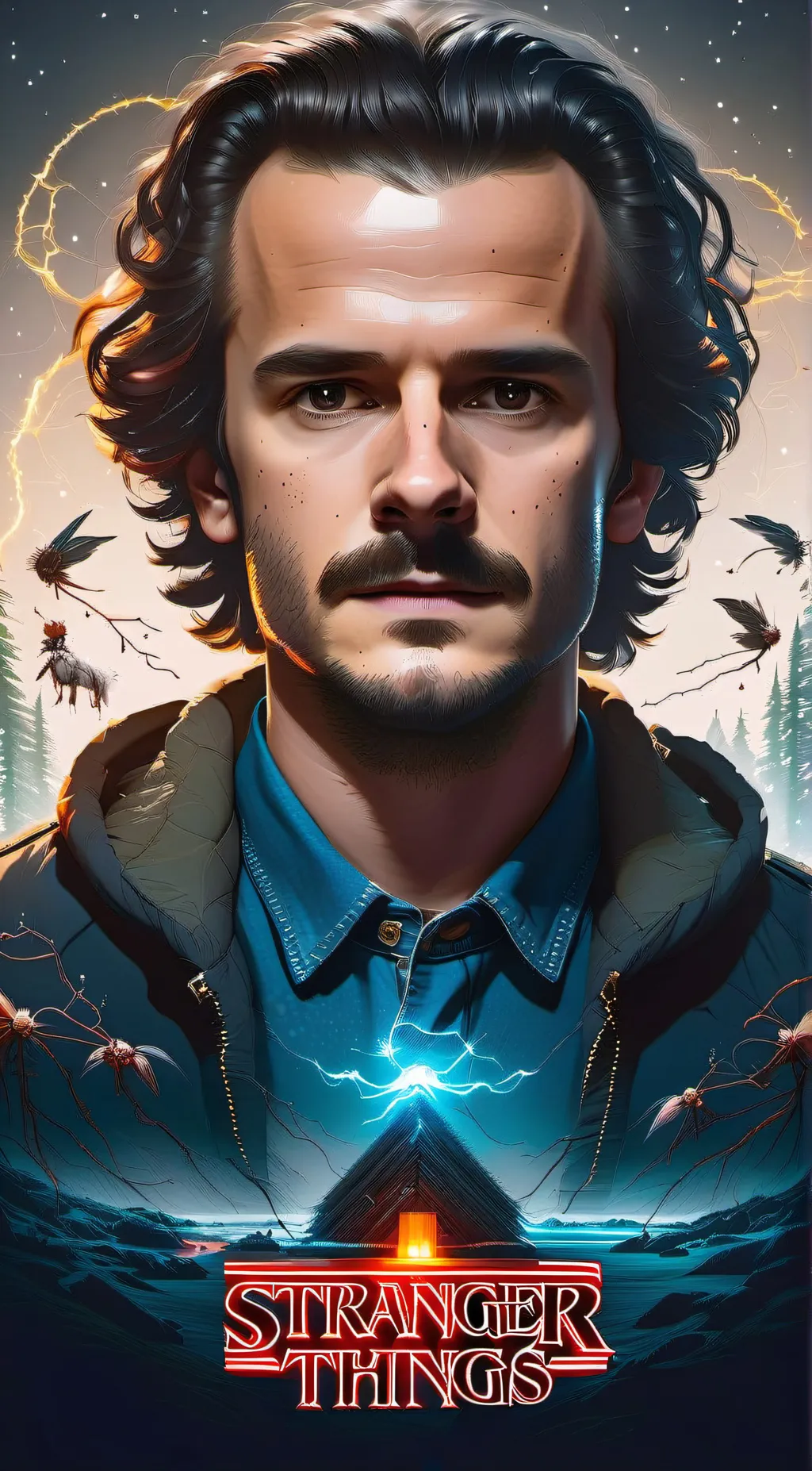 ai character: stranger things background