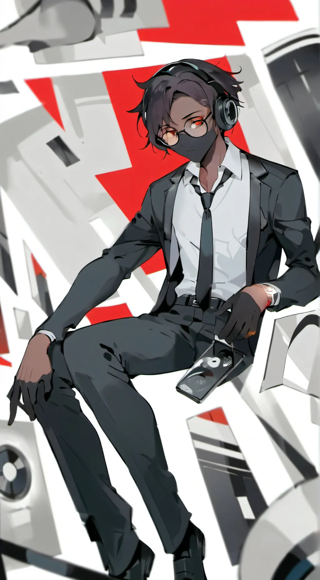 ai character: Dark speakerman  background