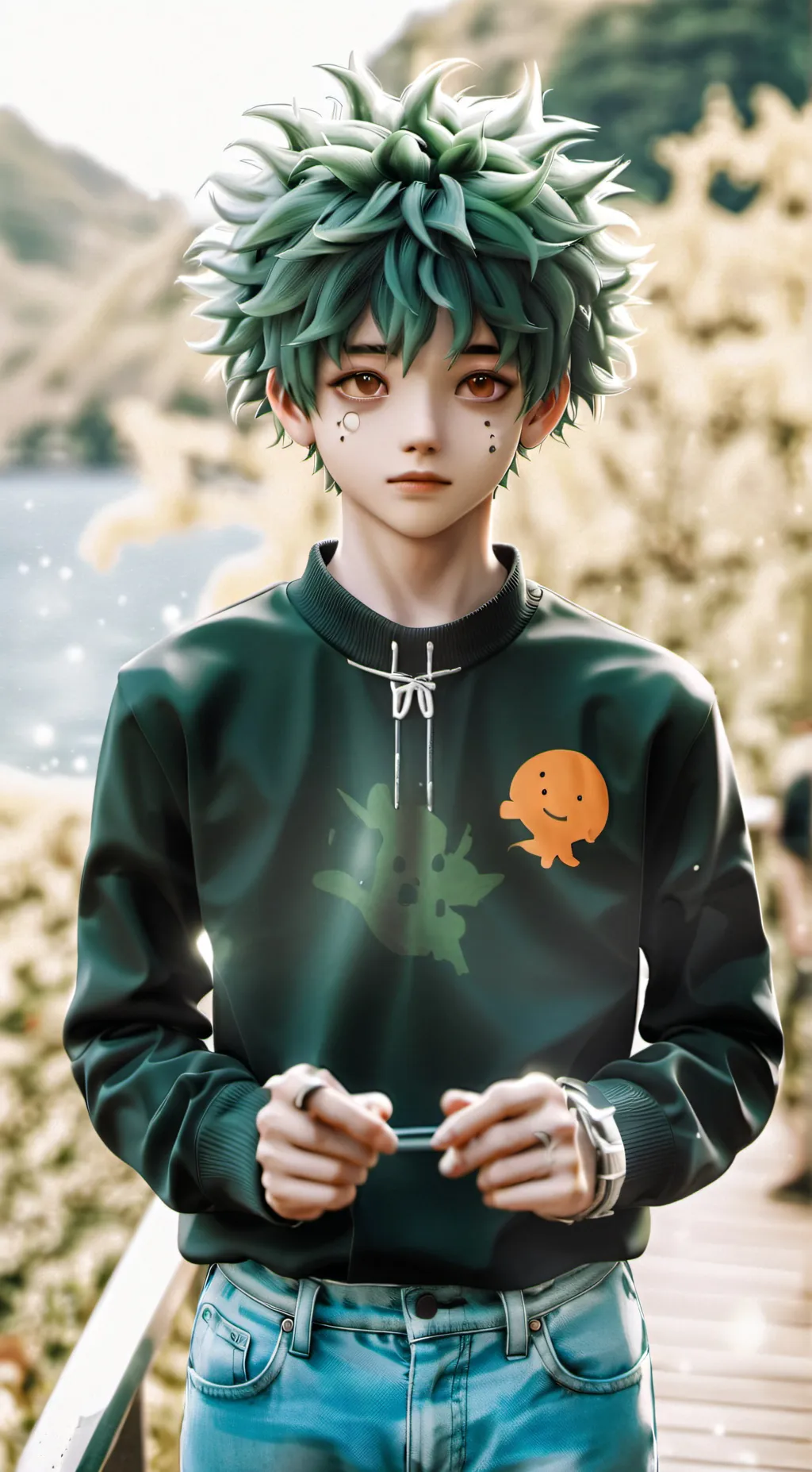 ai character: Izuku aka deku background