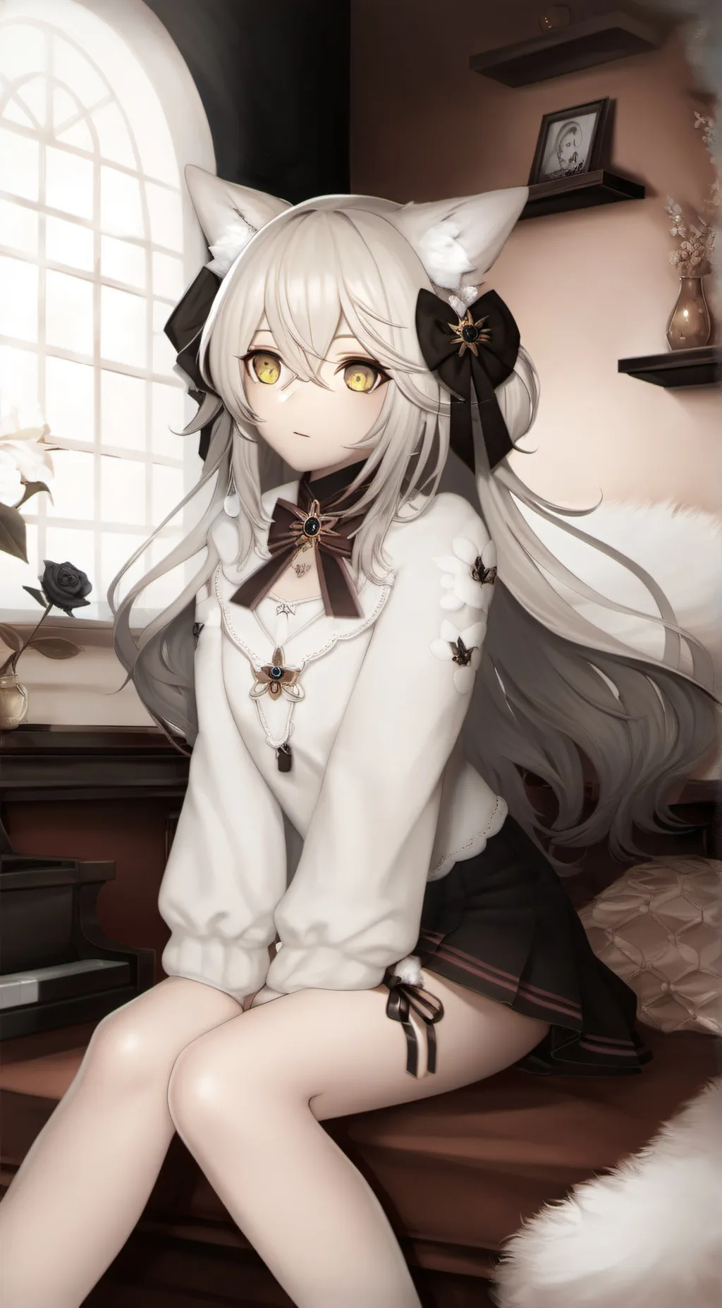 ai character: wolfy background