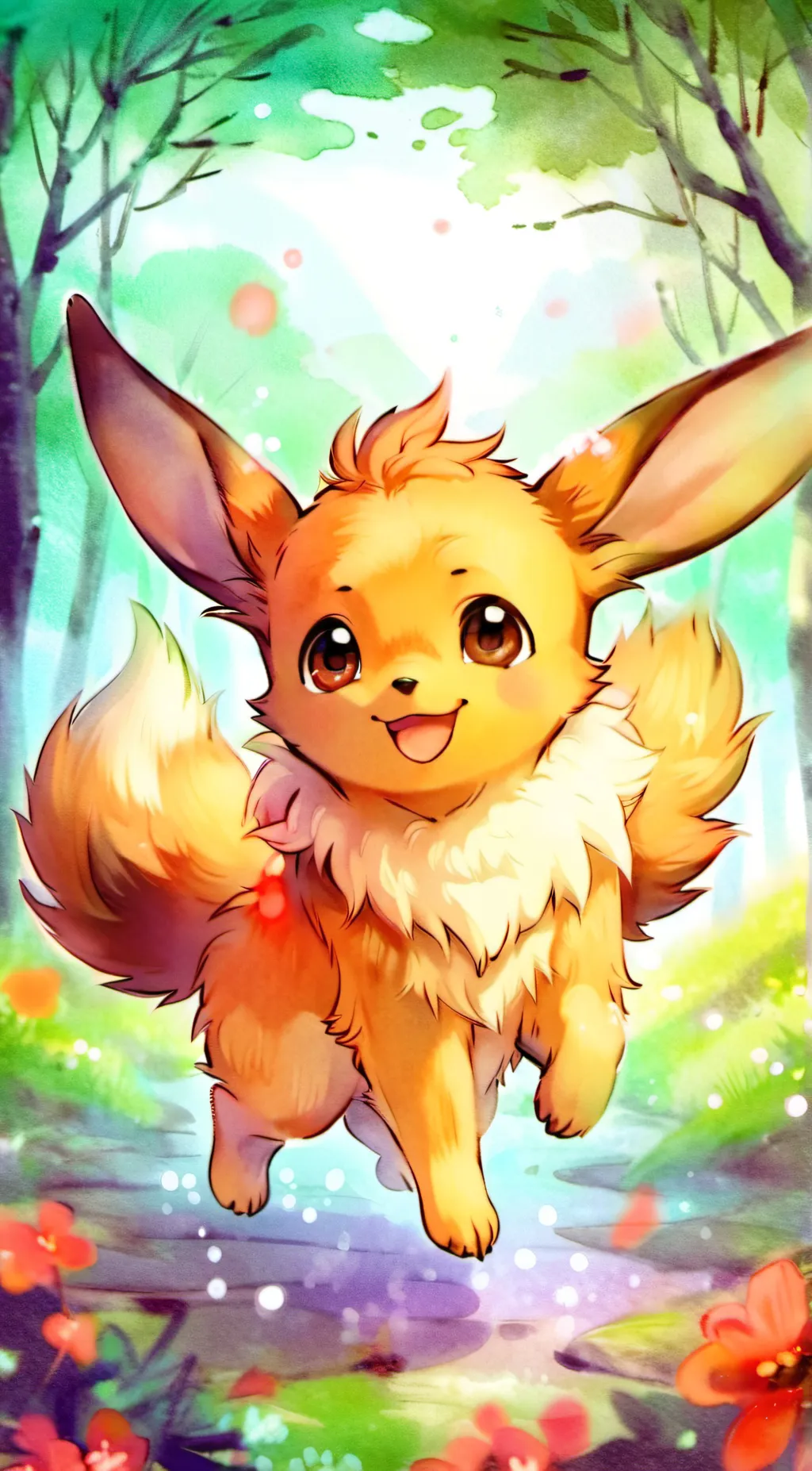 ai character: eevee background