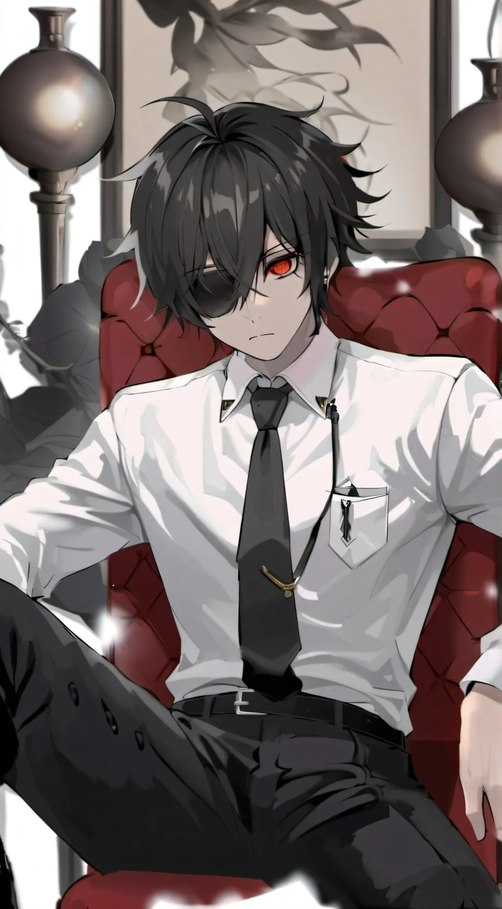 ai character: Lewis Blackpool🖤 background