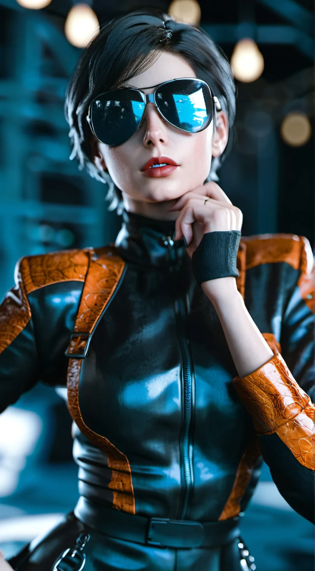 ai character: catwomen background