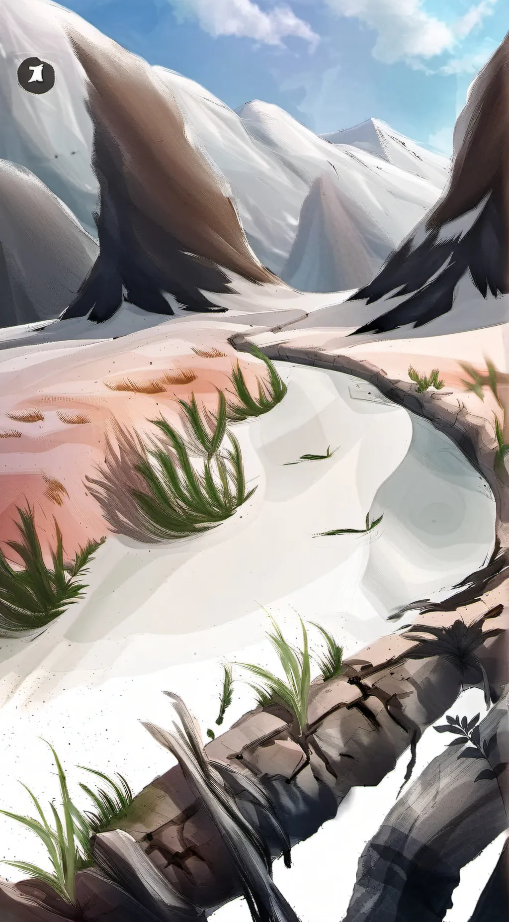 ai character: Grass  background