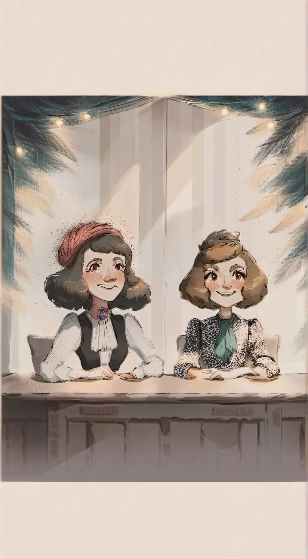 ai character: miss delight insad background