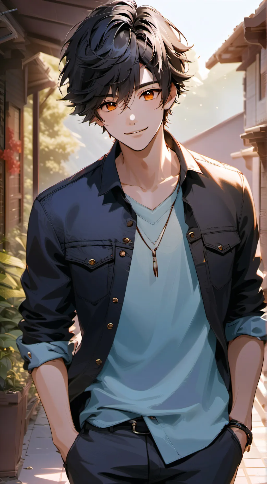 ai character: Leon background