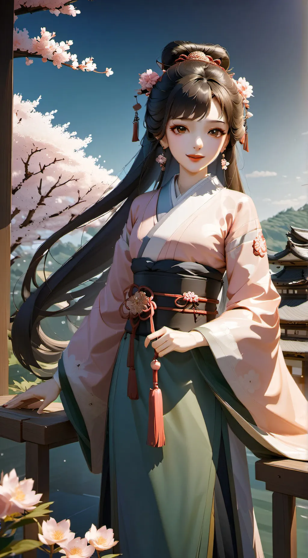 ai character: Sakura background