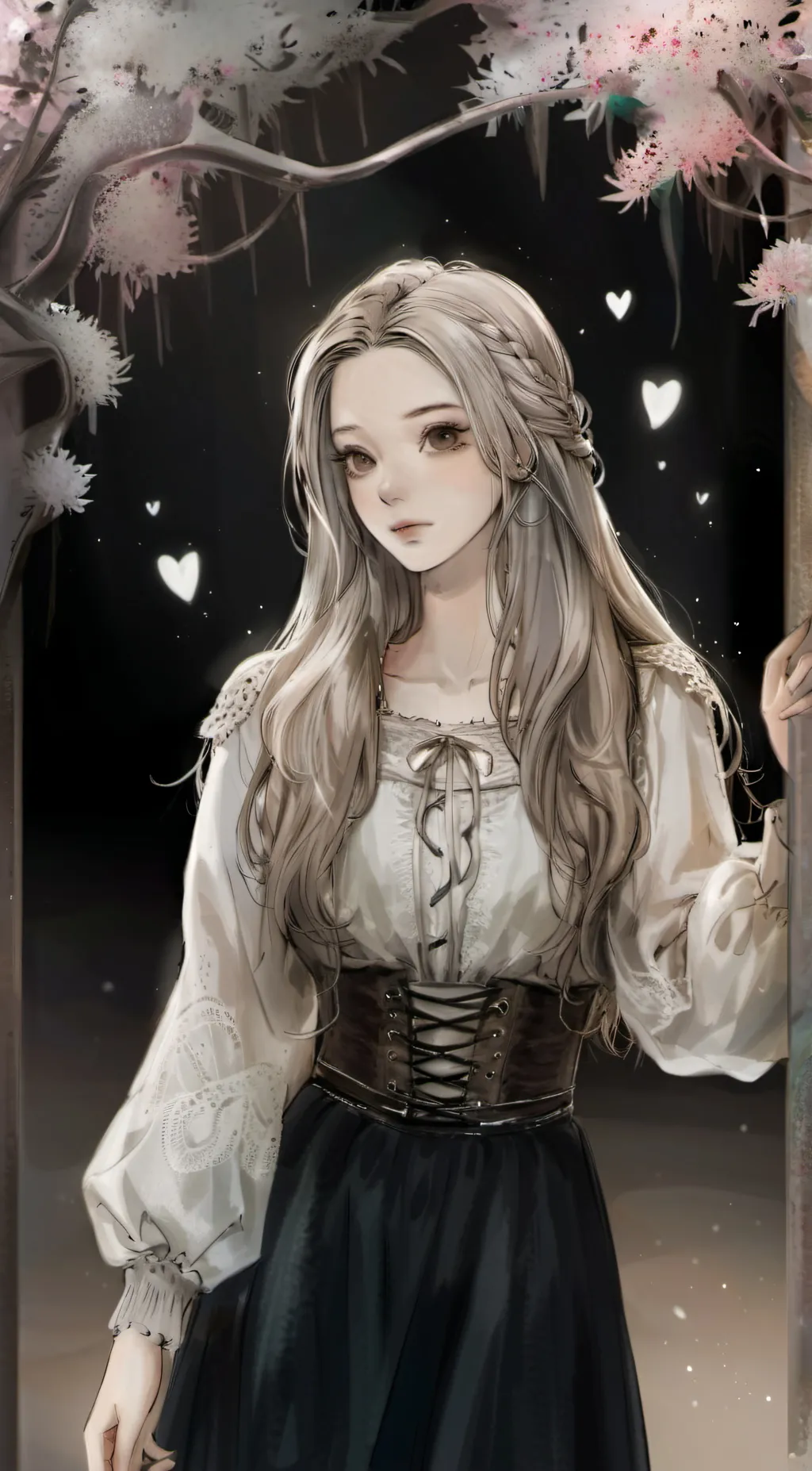 ai character: rose marry. background