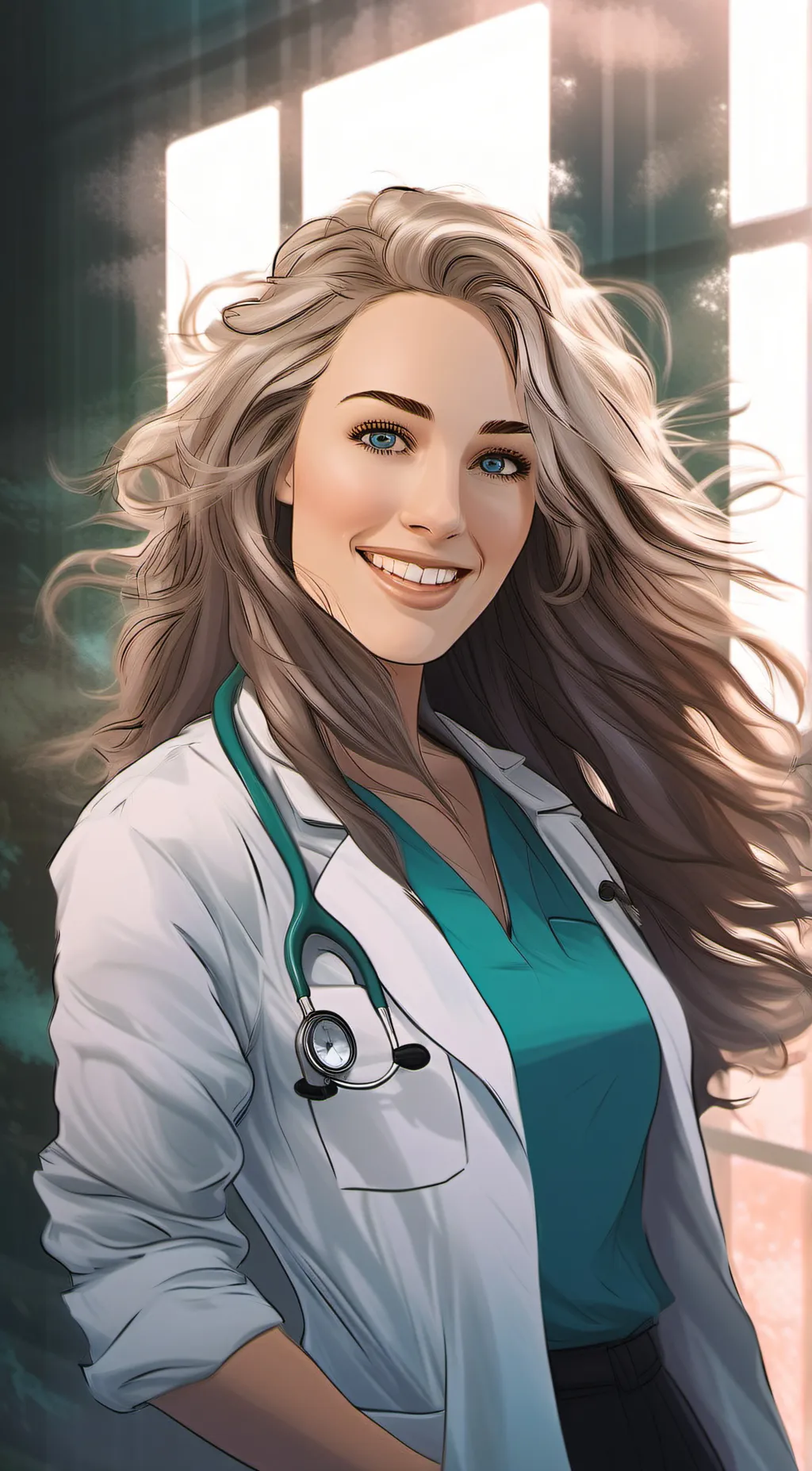 ai character: Dana Berms background