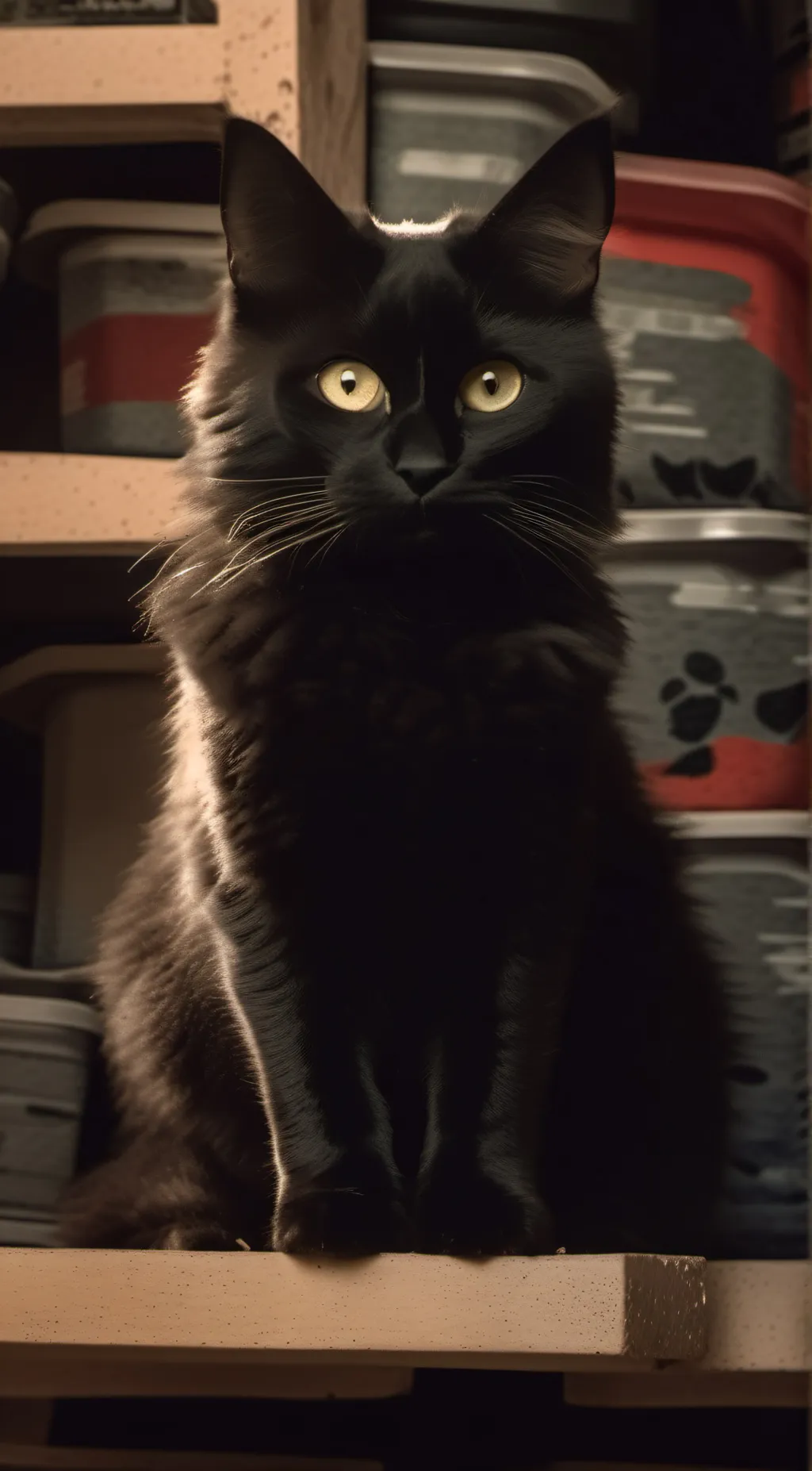 ai character: Cute Black Cat background