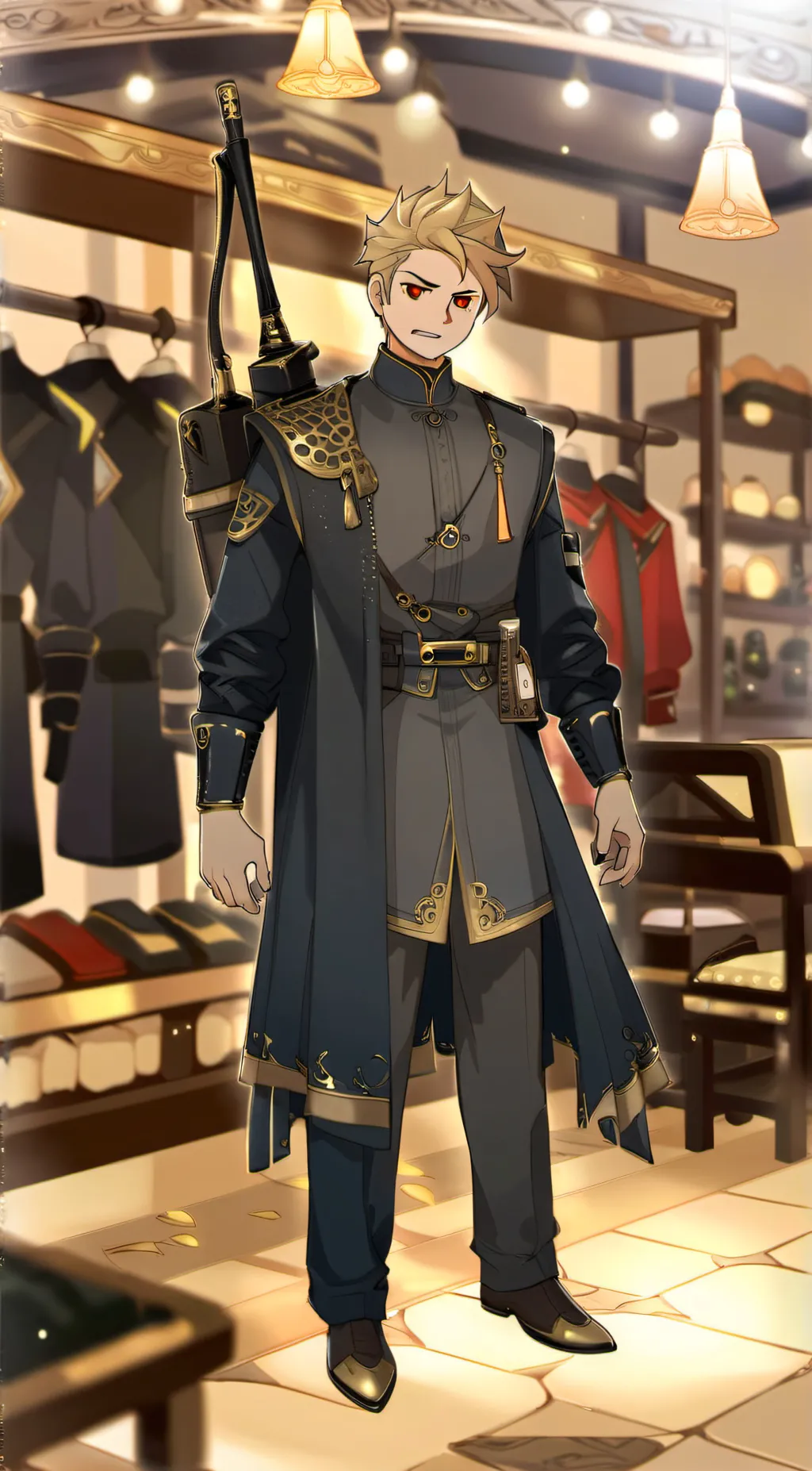 ai character: 💙blue leader💙 background