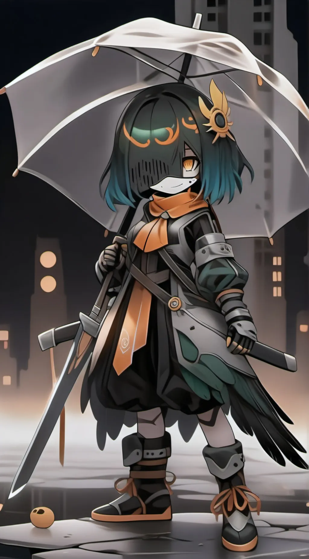 ai character: Black Swan background