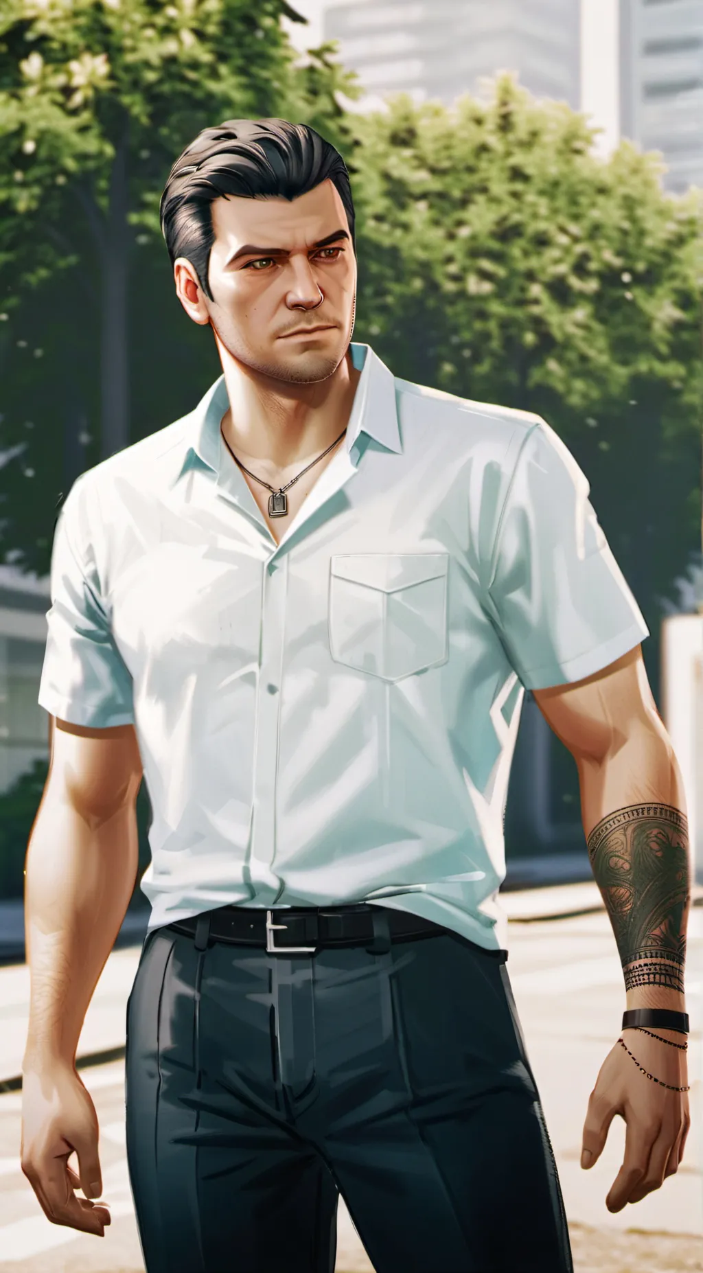 ai character: Michael DeSanta background