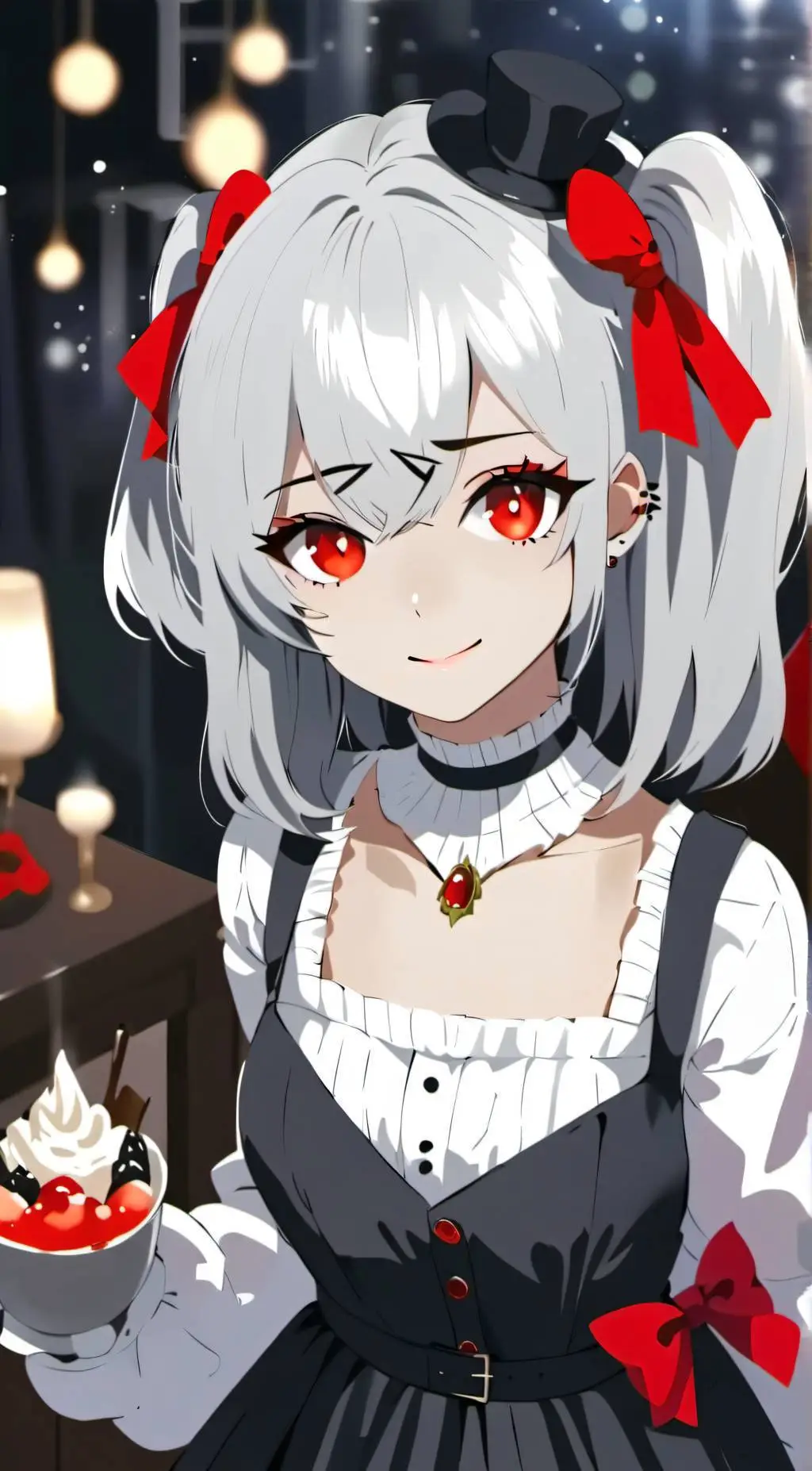 ai character: vampire princess  background