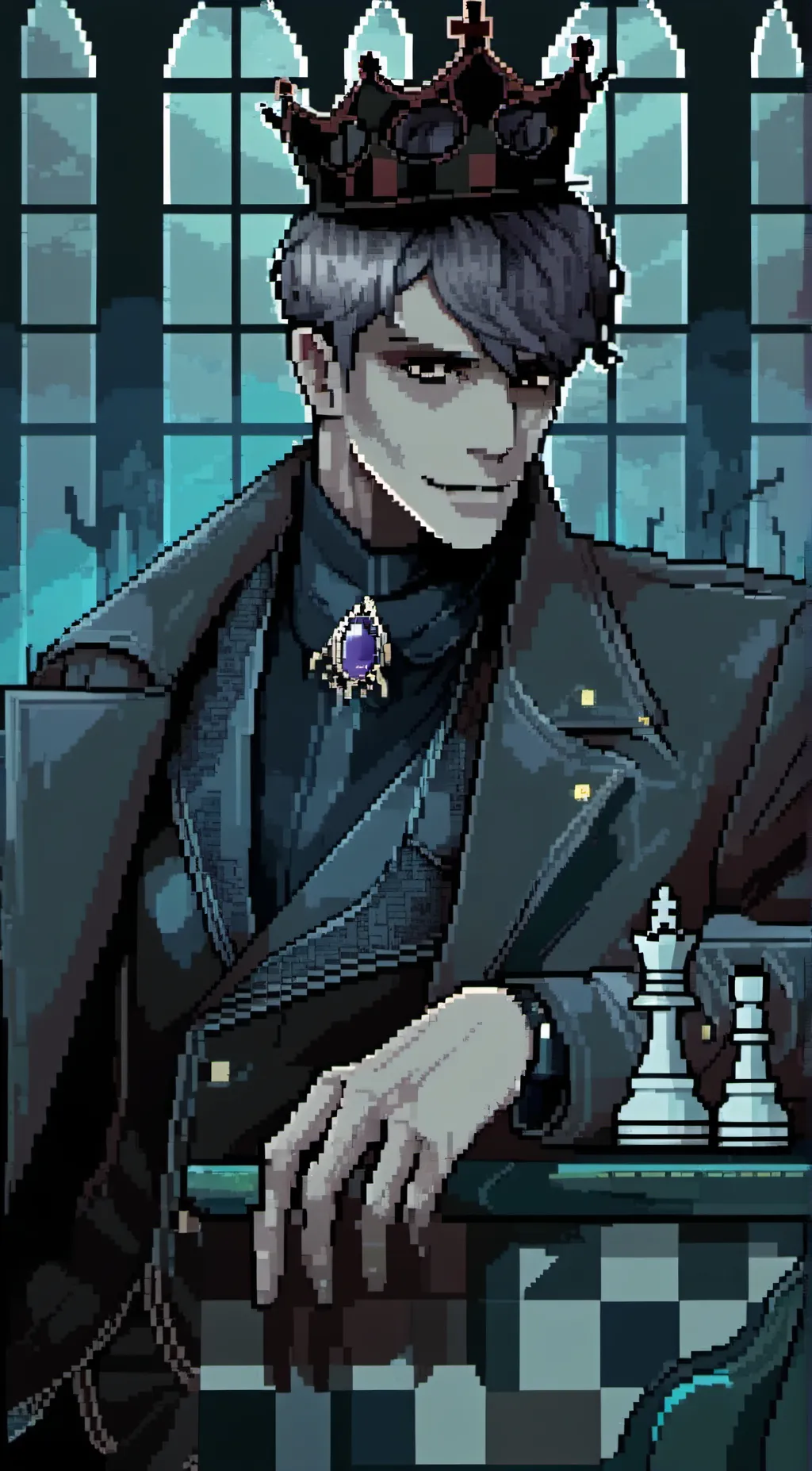 ai character: The shadow king background