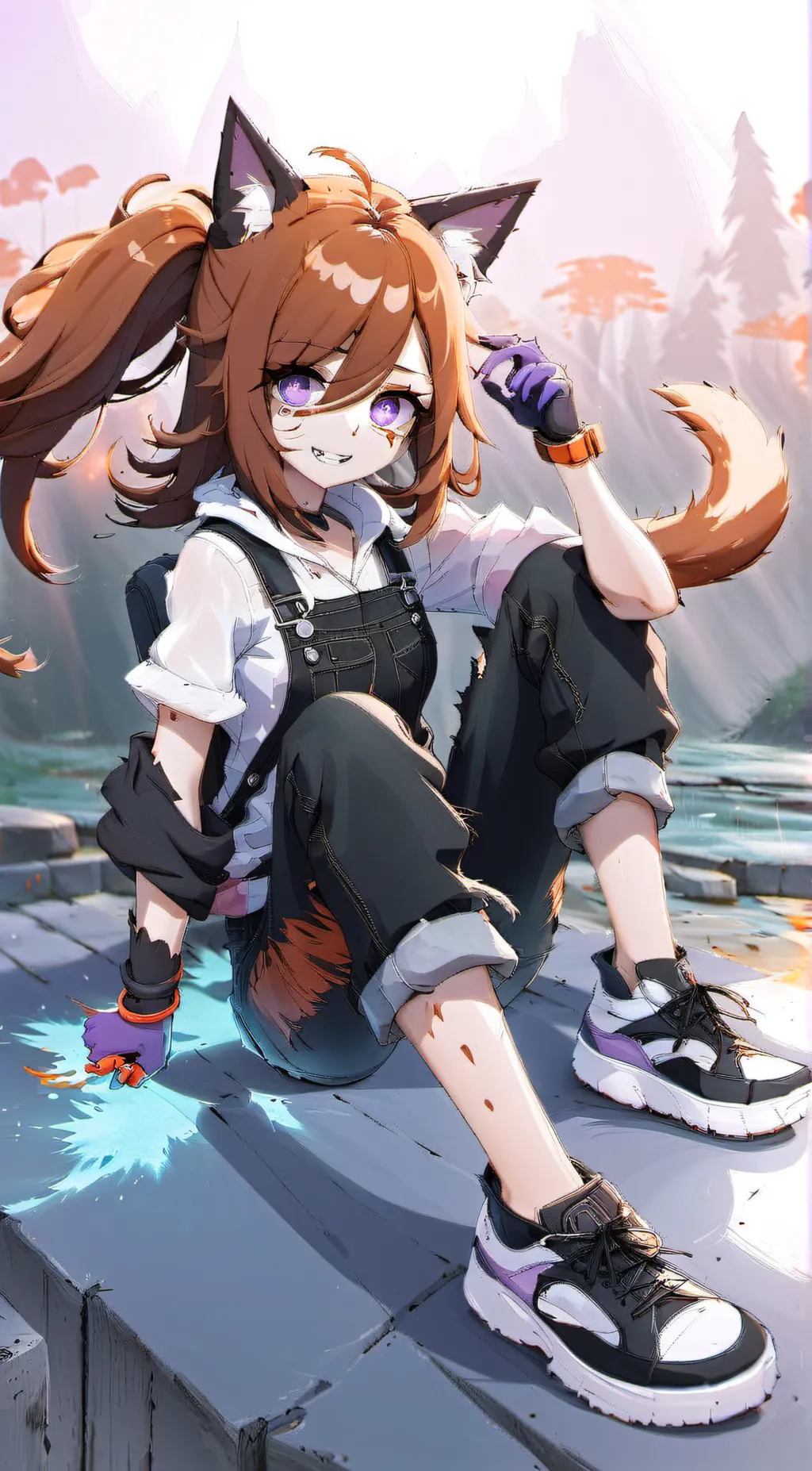 ai character: Dawn background
