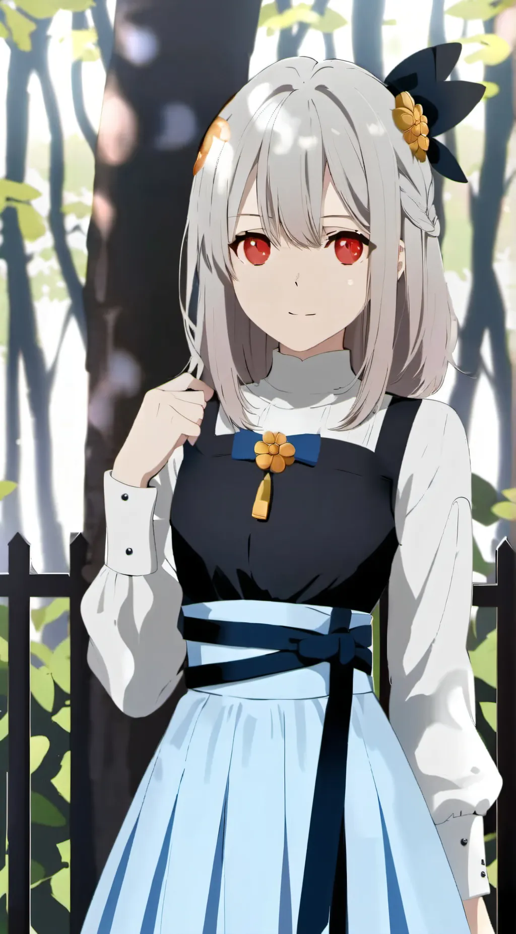 ai character: Violet background