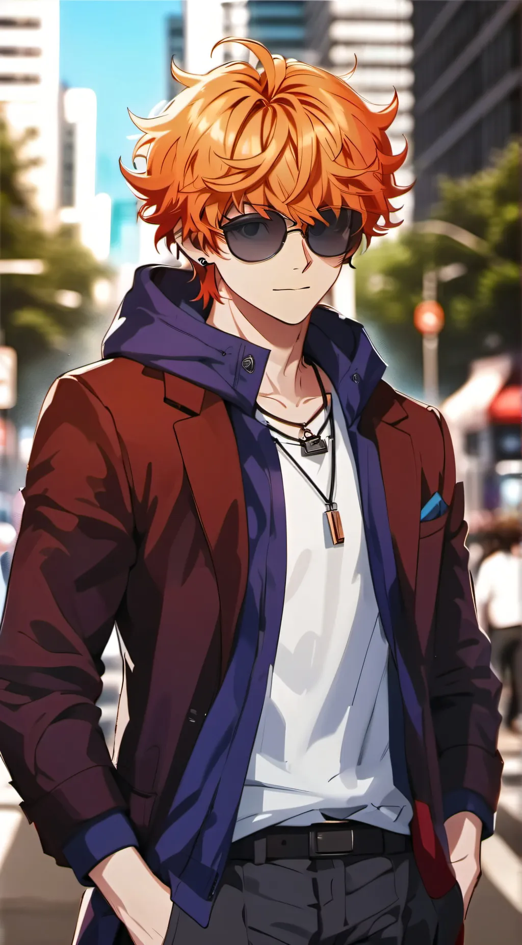 ai character: tomatoredd background
