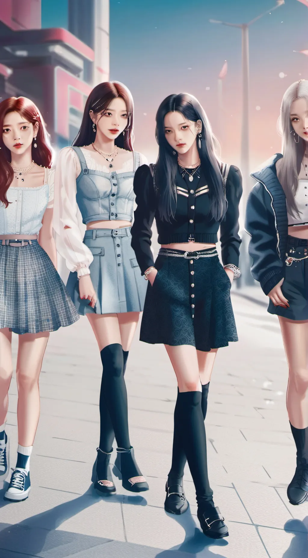 ai character: blackpink background