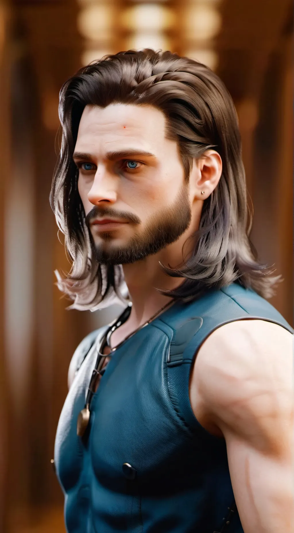 ai character: Bucky Barnes  background
