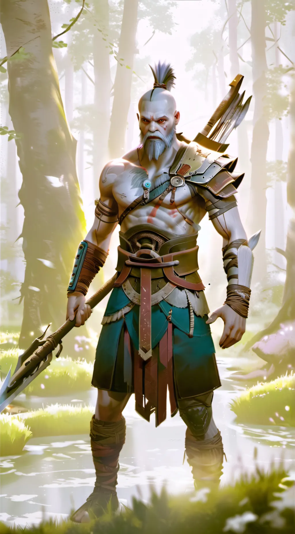 ai character: god of war background
