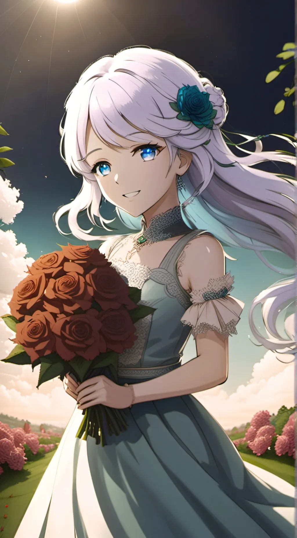 ai character: Rose background